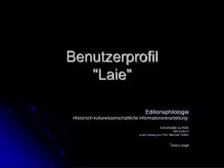 benutzerprofil laie
