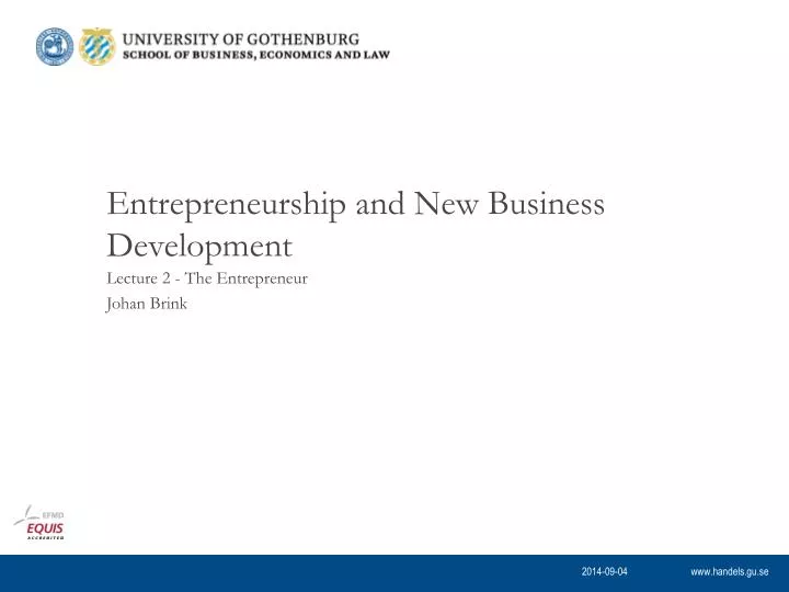 entrepreneurship and new business development