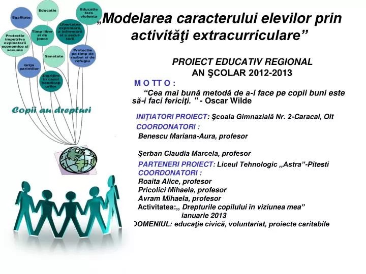 modelarea caracterului elevilor prin activit i extracurriculare