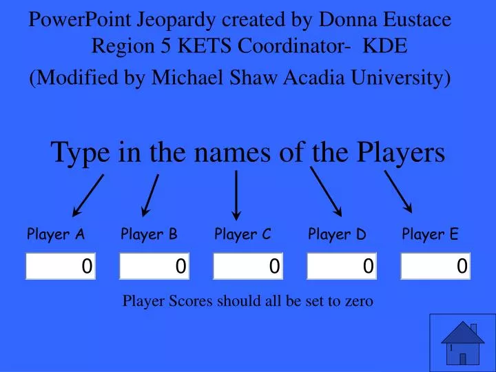 type in the names of the players