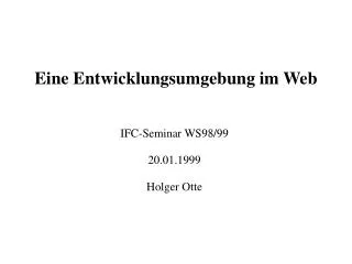eine entwicklungsumgebung im web