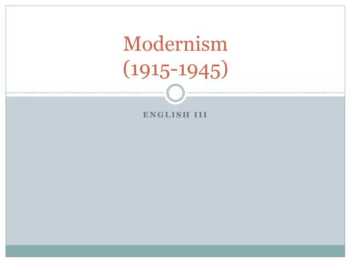 modernism 1915 1945