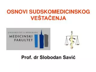 osnovi sudskomedicinskog ve ta enja