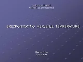 univerza v ljubljani fakulteta za elektrotehniko