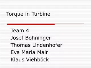 torque in turbine