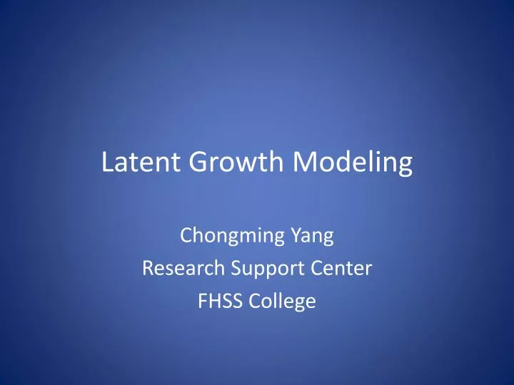 latent growth modeling