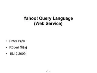yahoo query language web service