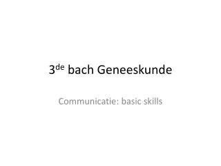 3 de bach geneeskunde