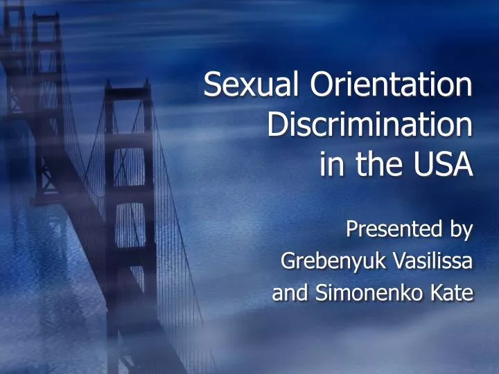 sexual orientation discrimination in the usa