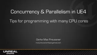 concurrency parallelism in ue4
