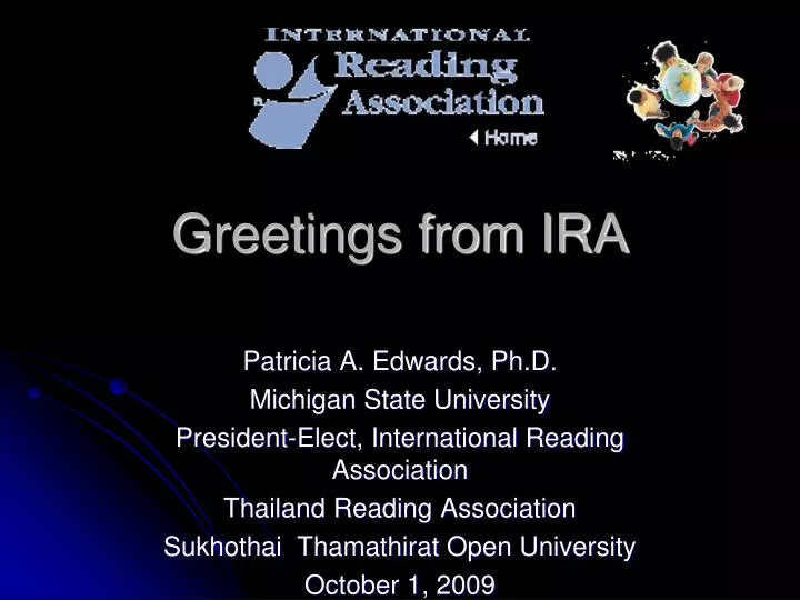 greetings from ira