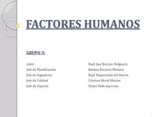 factores humanos