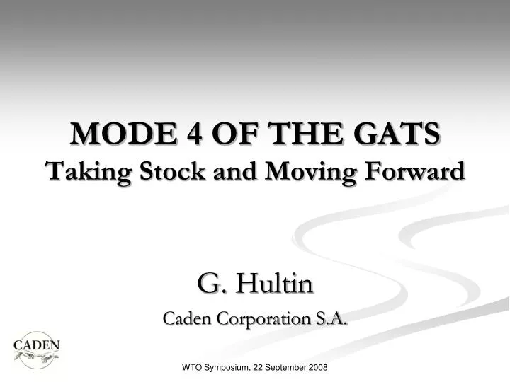 mode 4 of the gats taking stock and moving forward