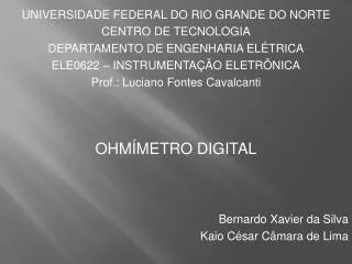 ohm metro digital