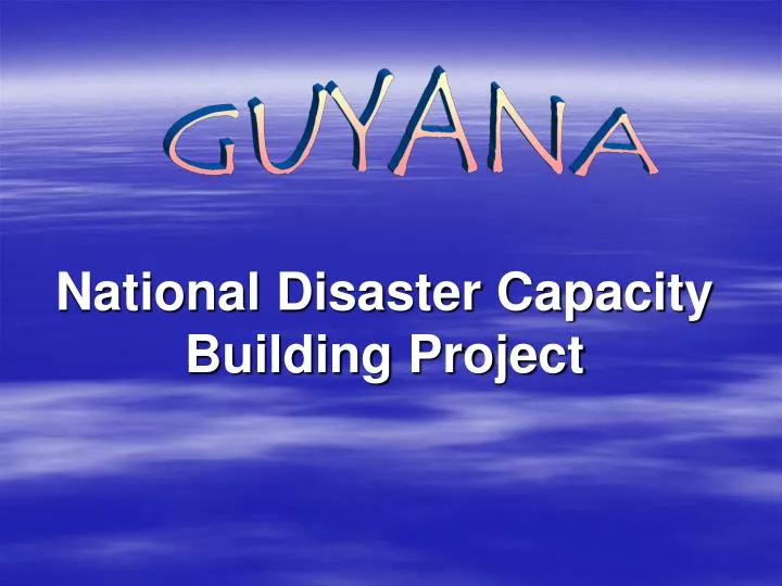 national disaster capacity building project