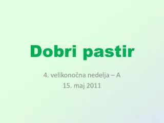 dobri pastir
