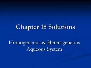 Chapter 15 Solutions