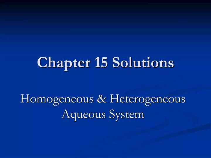 chapter 15 solutions