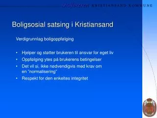 boligsosial satsing i kristiansand