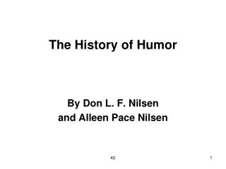 The History of Humor