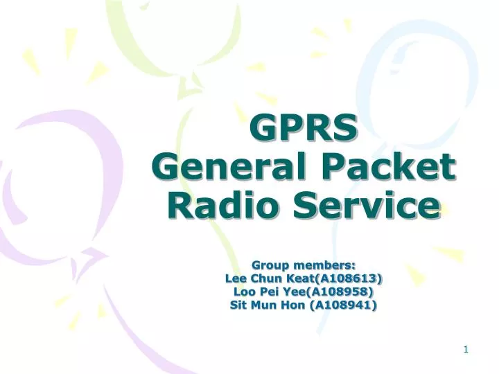 gprs general packet radio service