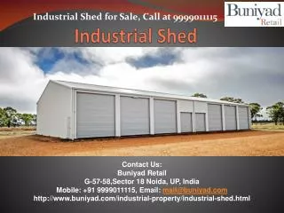 Industrial Shed | Industrial Shed For Sale - Buniyad.com