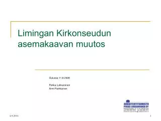 limingan kirkonseudun asemakaavan muutos
