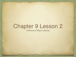 Chapter 9 Lesson 2
