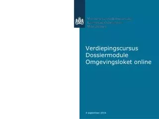 verdiepingscursus dossiermodule omgevingsloket online