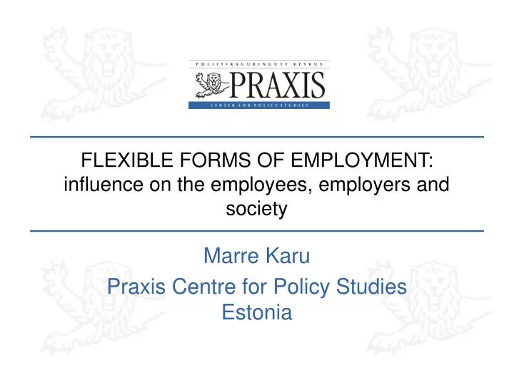 flexible forms of employment influence on the employees employers and society