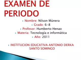examen de periodo