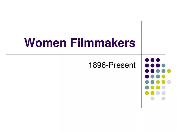 women filmmakers