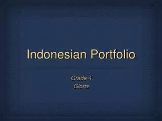 indonesian portfolio