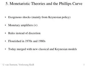 5. Monetaristic Theories and the Phillips Curve