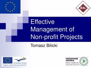 Effective Management of Non-profit Projects