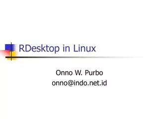 rdesktop in linux