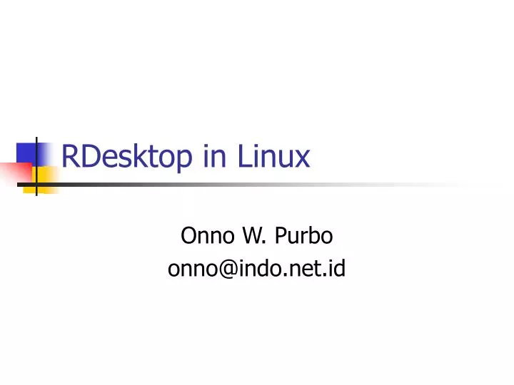 rdesktop in linux