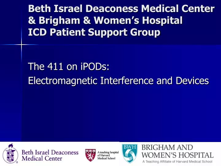 beth israel deaconess medical center brigham women s hospital icd patient support group