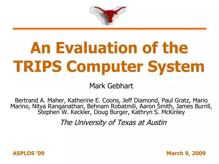 an evaluation of the trips computer system