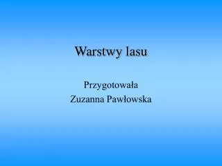 warstwy lasu