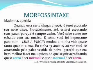 morfossintaxe