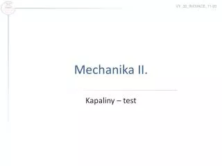 mechanika ii