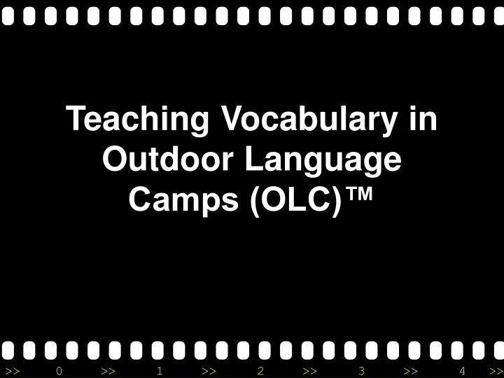 teaching vocabulary in outdoor language camps olc