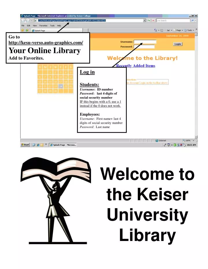 welcome to the keiser university library