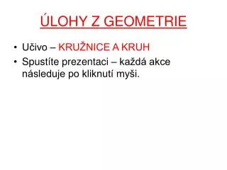 lohy z geometrie
