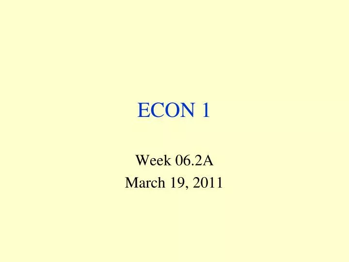 econ 1