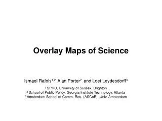 Overlay Maps of Science