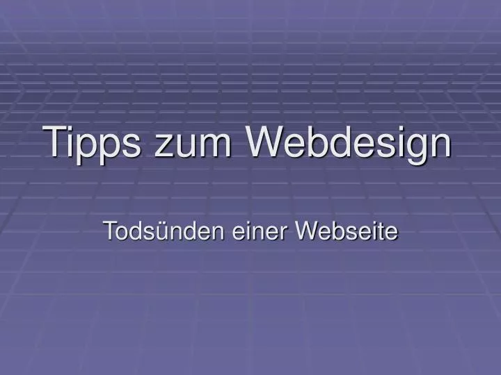 tipps zum webdesign