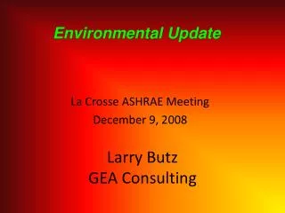 Larry Butz GEA Consulting