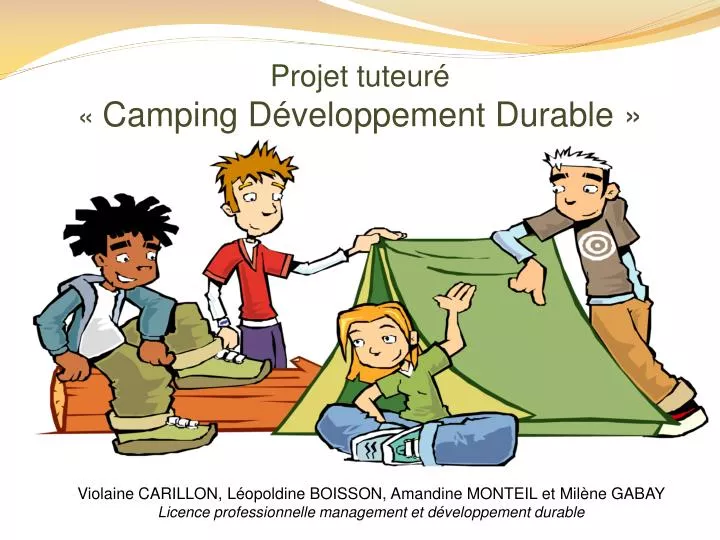 projet tuteur camping d veloppement durable